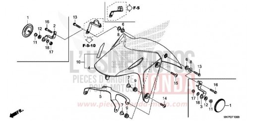 KOTFLUEGEL, VORNE (CB500FK,CB500FAK/L/M) CB500FAK de 2019